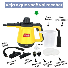 Limpador à Vapor + 9 acessórios + Frete Grátis na sua 1ª compra